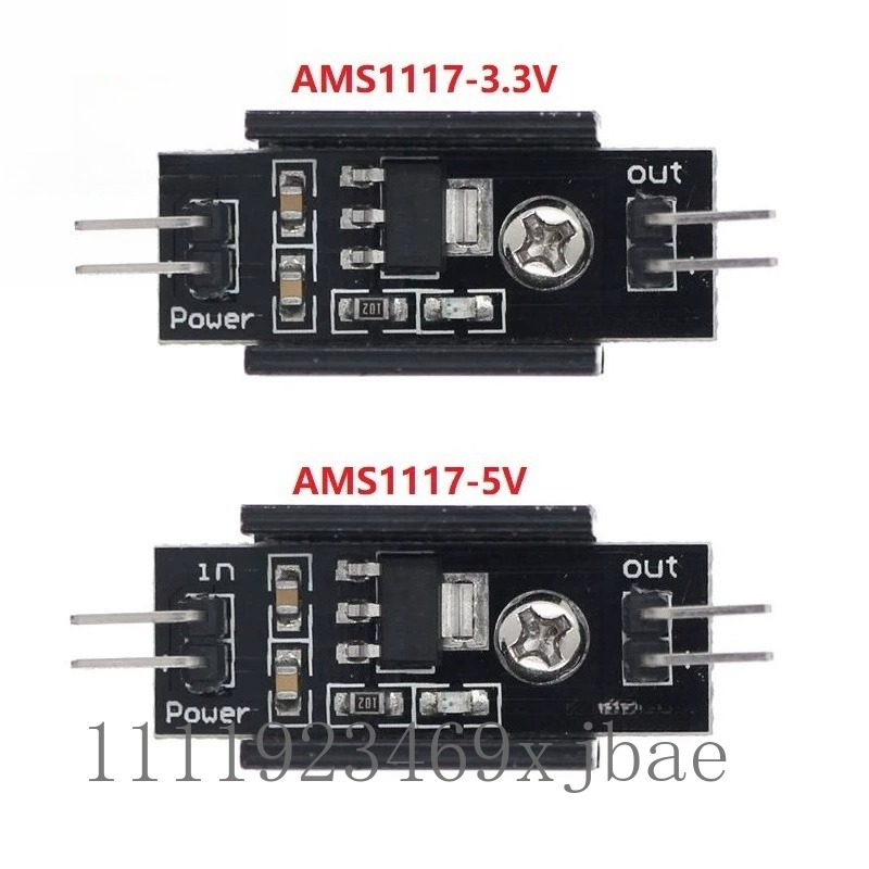 Ams1117 Module - AMS1117 โมดูลจ่ายไฟ DC-DC 3.3V/5V พร้อมฮีทซิงค์