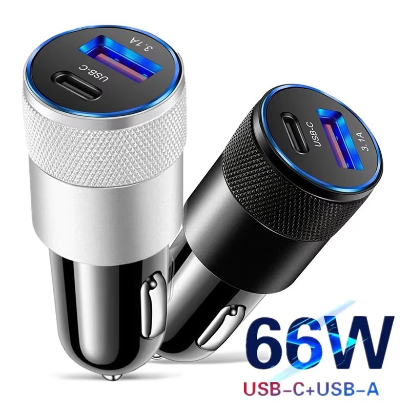 Usb C Cable - ที่ชาร์จในรถยนต์ USB 66W แบบ Type C