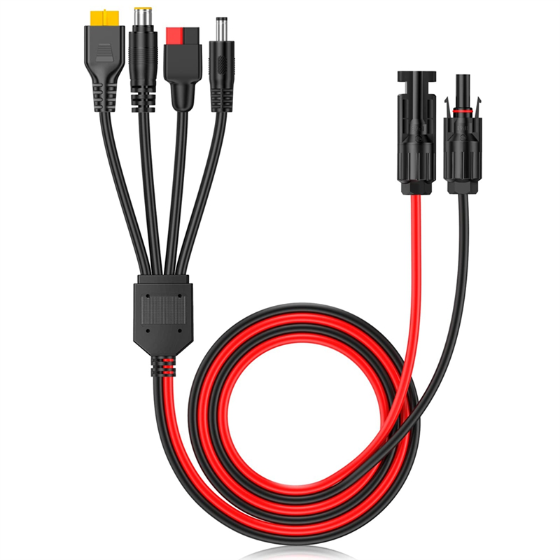 Ipex Connector - สายต่อขยายแผงโซลาร์เซลล์ A01F-4-In-1 พร้อมตัวแยกสำหรับขั้วต่อ Anderson อะแดปเตอร์ DC