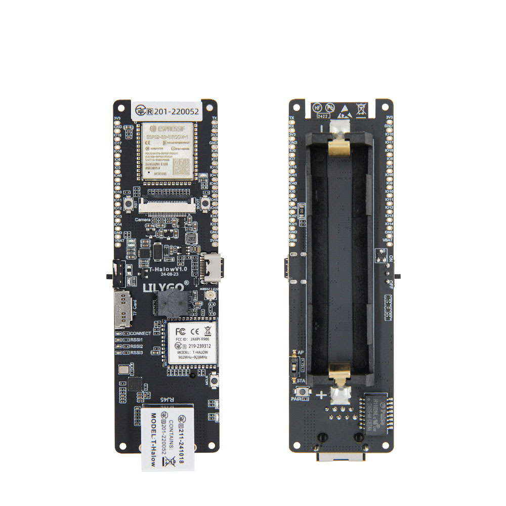 Esp32 Battery Holder Lipo - บอร์ดพัฒนา LILYGO T-Halow ESP32-S3 875M/915M/920M พร้อมพอร์ต