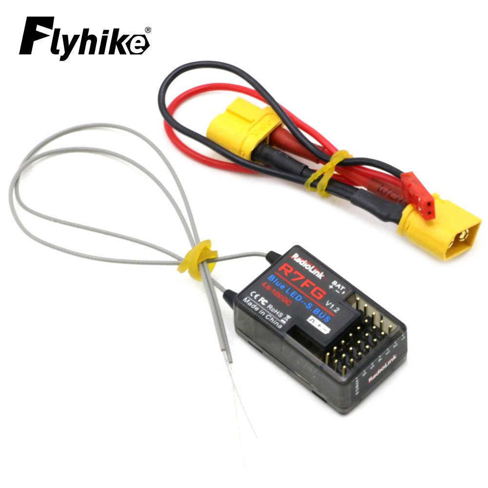 Antenna 2.4Ghz - Radiolink R7FG 2.4GHz 7CH รับสัญญาณเสาอากาศคู่แรงดันสูงแบบบูรณาการรุ่นไจโรสำหรับ radiolinks
