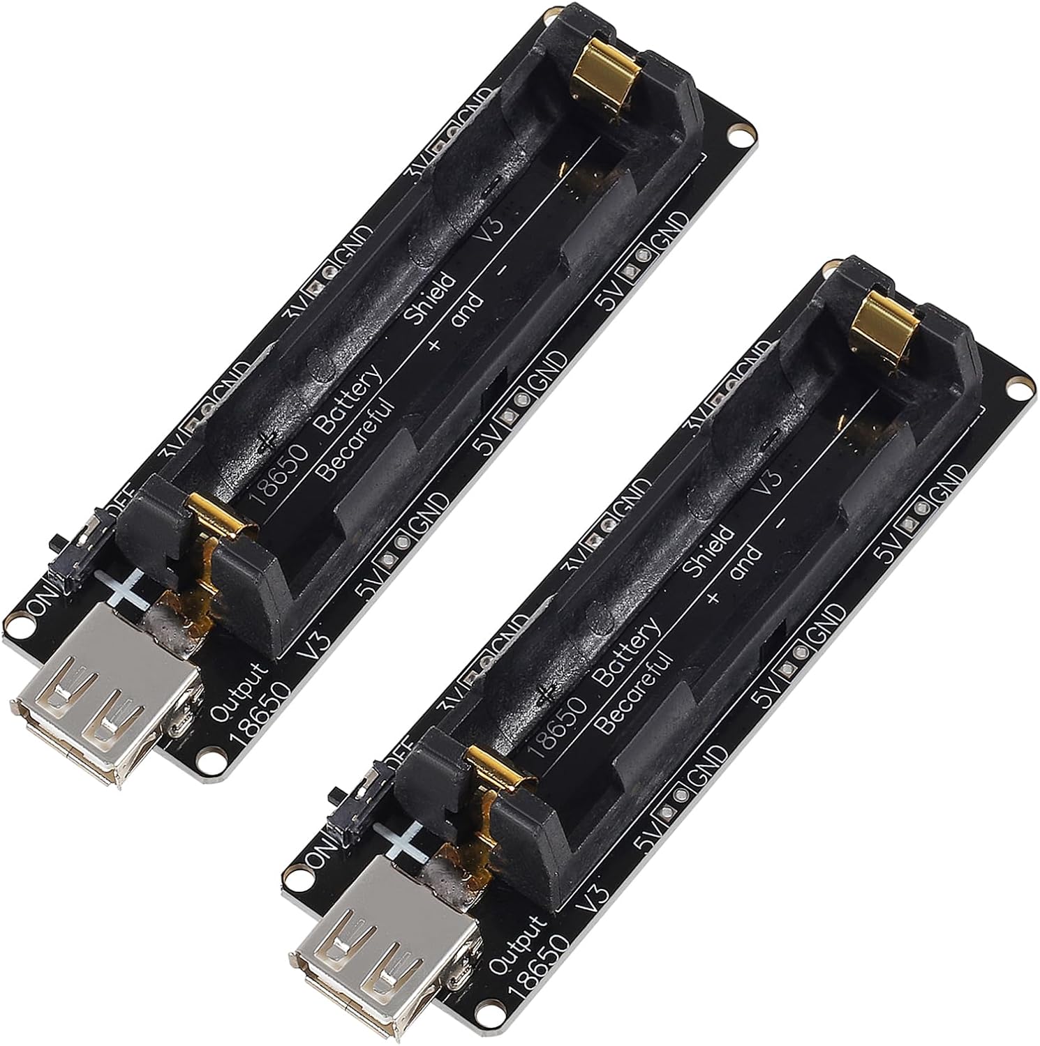 Esp32 Battery Holder Lipo - 2 ชิ้น 18650 แบตเตอรี่โฮลเดอร์รองรับ USB 5V/2A
