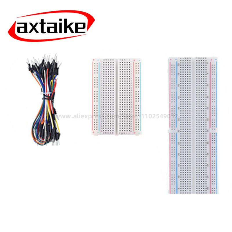 Breadboard 400 Point - บอร์ดทดลองวงจร 400/830 จุดเชื่อมต่อ สำหรับ Arduino บอร์ดทดลองแบบไม่ต้องบัดกรี