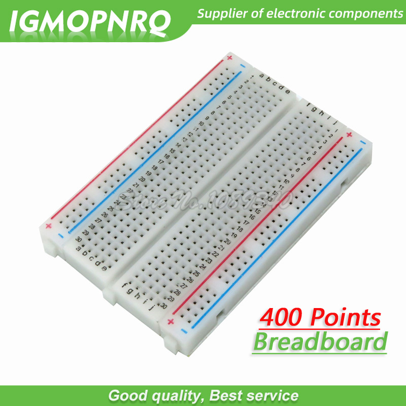 Breadboard 400 Point - 10ชิ้น400จุดแผงวงจรอิเล็กทรอนิกส์ Breadboard PCB papan ujian 400หลุม8.5*5.5ซม.