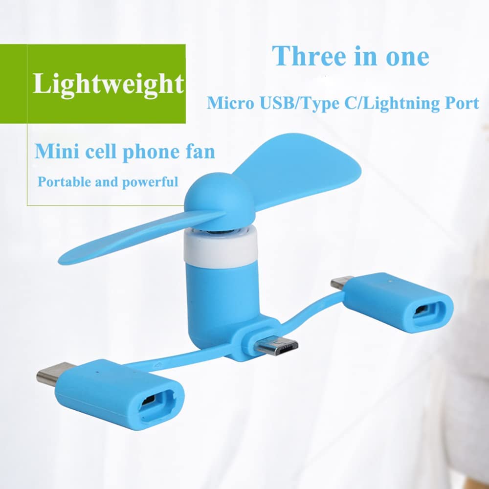 พัดลมโทรศัพท์แบบ 3 in 1 ใช้พลั - Micro Usb Cable บทวิจารณ์และราคา