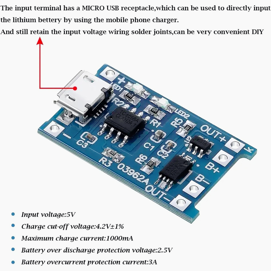 10/20 ชิ้น 5V 1A 18650 แบตเตอร - Tp4056 Module บทวิจารณ์และราคา