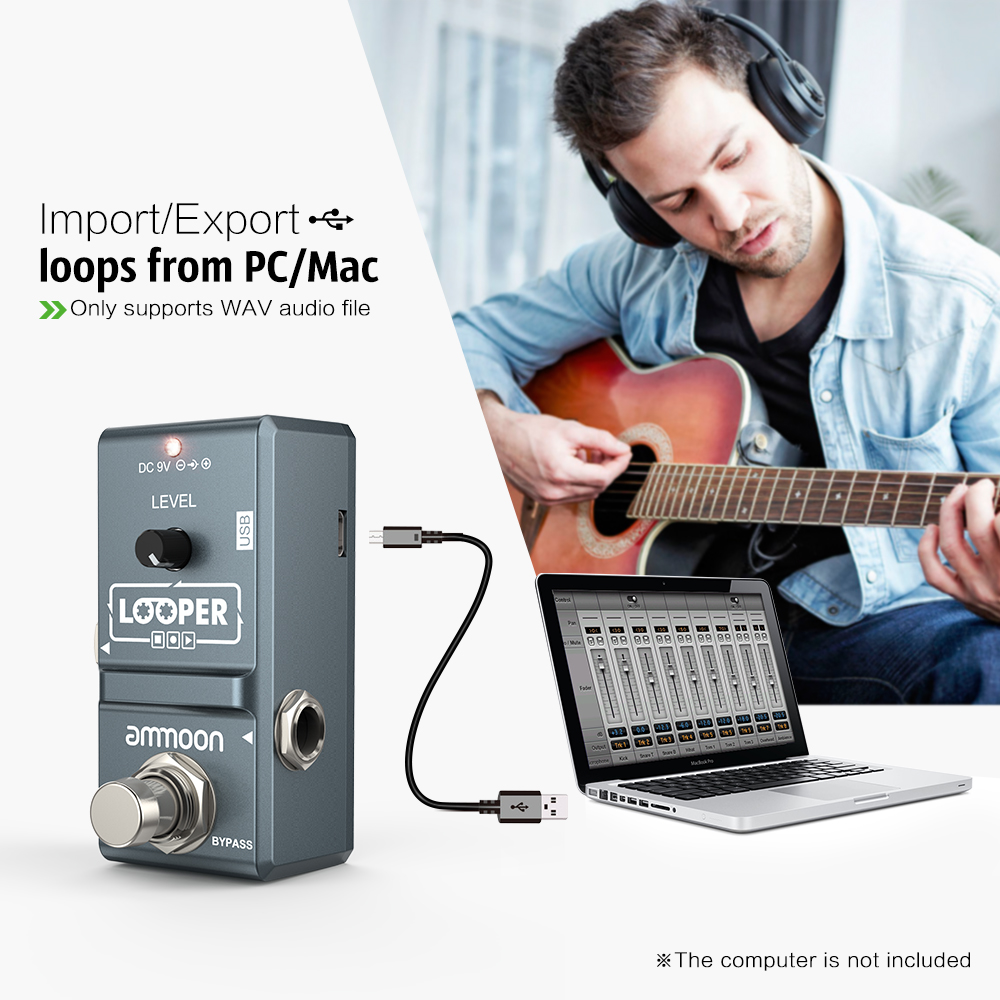 Ammoon AP-09เอฟเฟกต์กีต้าร์ไฟฟ - Micro Usb Cable บทวิจารณ์และราคา