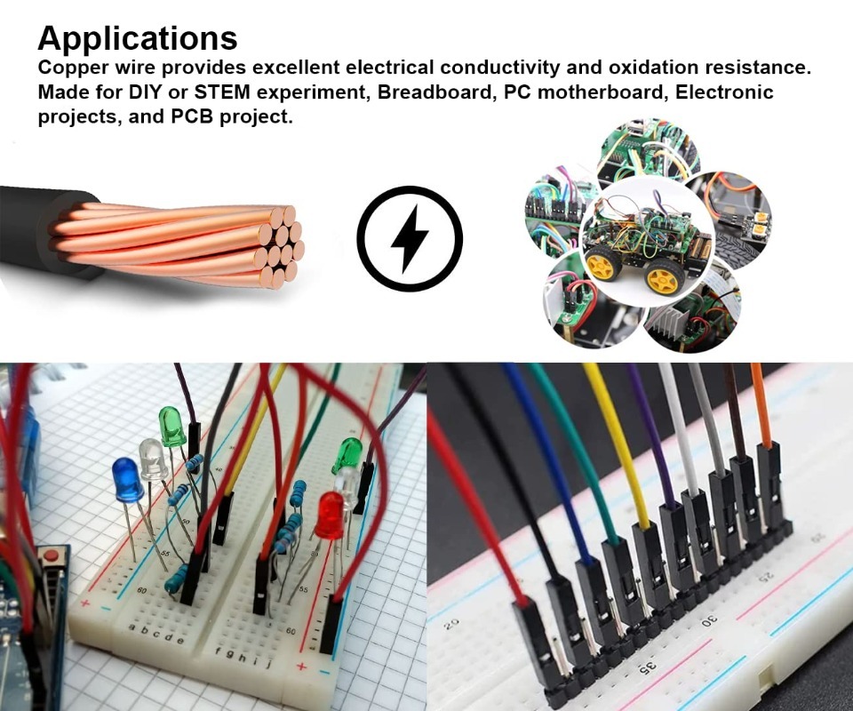 ชุดสายจัมเปอร์แบบริบบิ้น 40 พิ - Jumper Wire Kit บทวิจารณ์และราคา