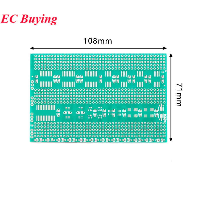7x11 ซม.9x11 ซม.ด้านข้าง SMD U - Pcb Prototyping Board บทวิจารณ์และราคา