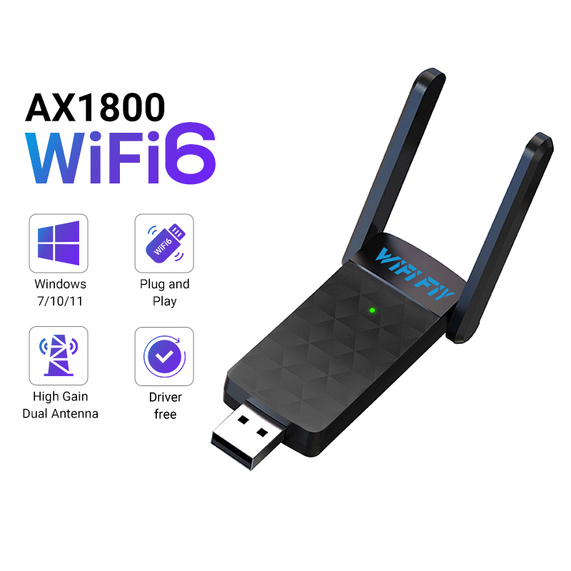 1800Mbps WiFi 6 อะแดปเตอร์ USB - Antenna 2.4Ghz บทวิจารณ์และราคา