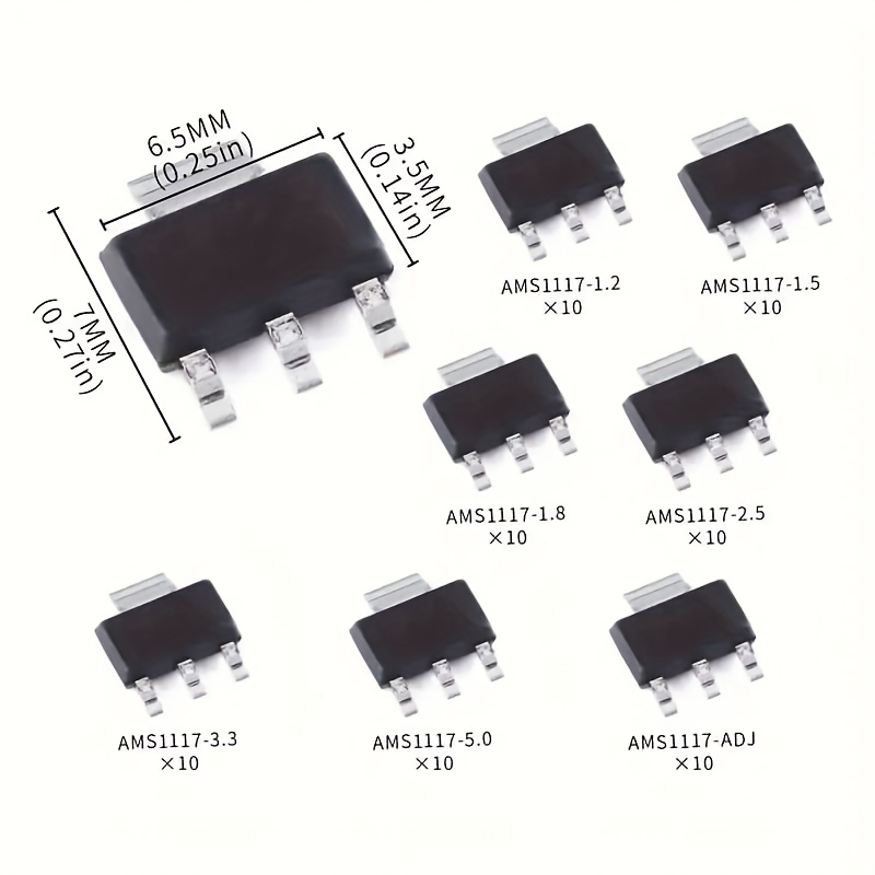 70 ชิ้นชุดแรงดันไฟฟ้าชุด AMS11 - Ams1117 Module บทวิจารณ์และราคา