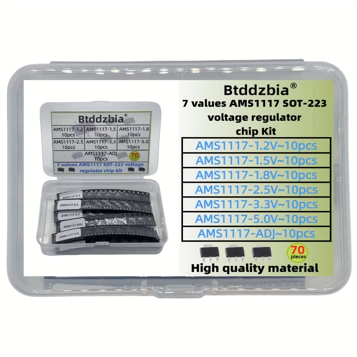 70 ชิ้นชุดแรงดันไฟฟ้าชุด AMS11 - Ams1117 Module บทวิจารณ์และราคา