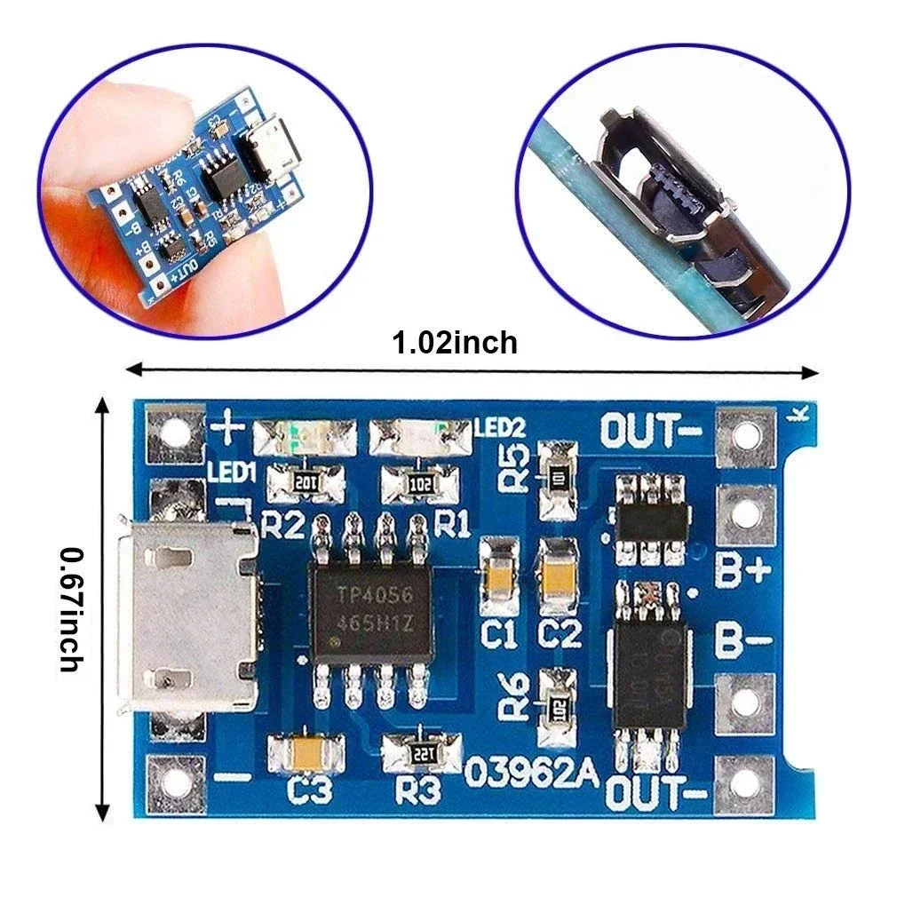 1-20PCS Type-c/ไมโคร/มินิ USB  - Tp4056 Module บทวิจารณ์และราคา
