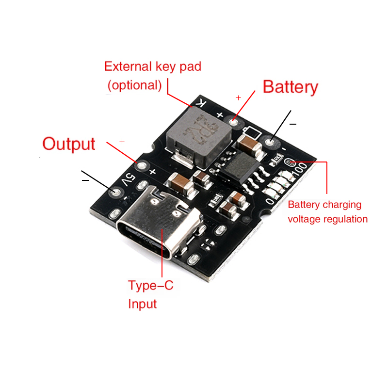 Type-C USB 5V 2A Boost Convert - Li Ion Charger Module บทวิจารณ์และราคา