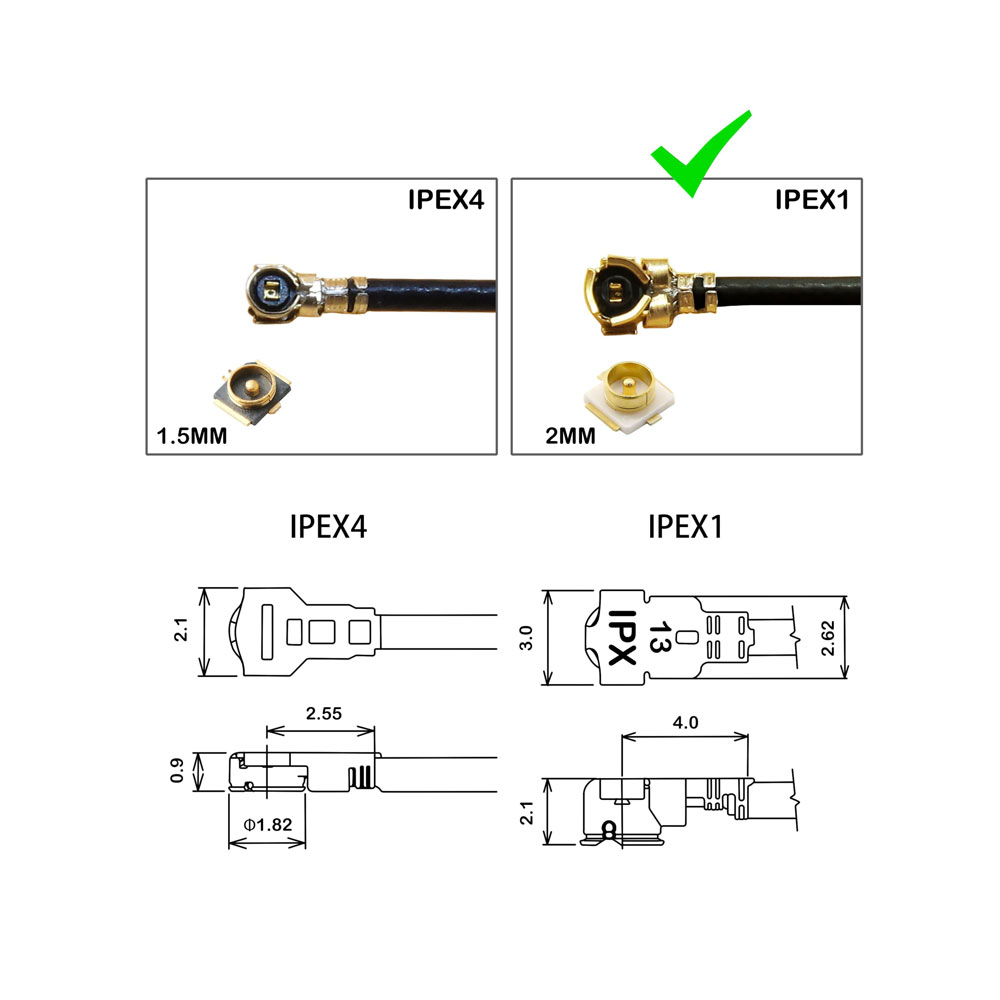 สายเคเบิล IPEX U.FL ถึง SMA Fe - Ipex Connector บทวิจารณ์และราคา