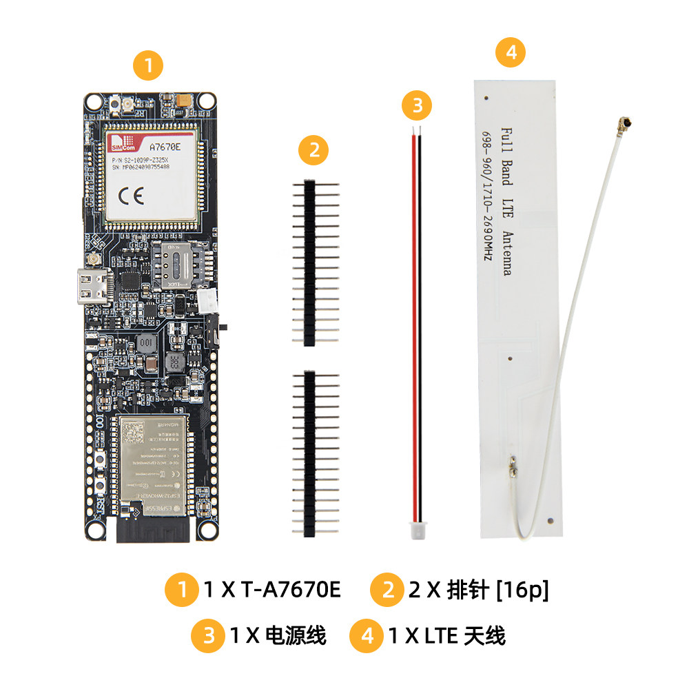 บอร์ดพัฒนา LILYGO T-A7670E ESP - Esp32 Battery Holder Lipo บทวิจารณ์และราคา