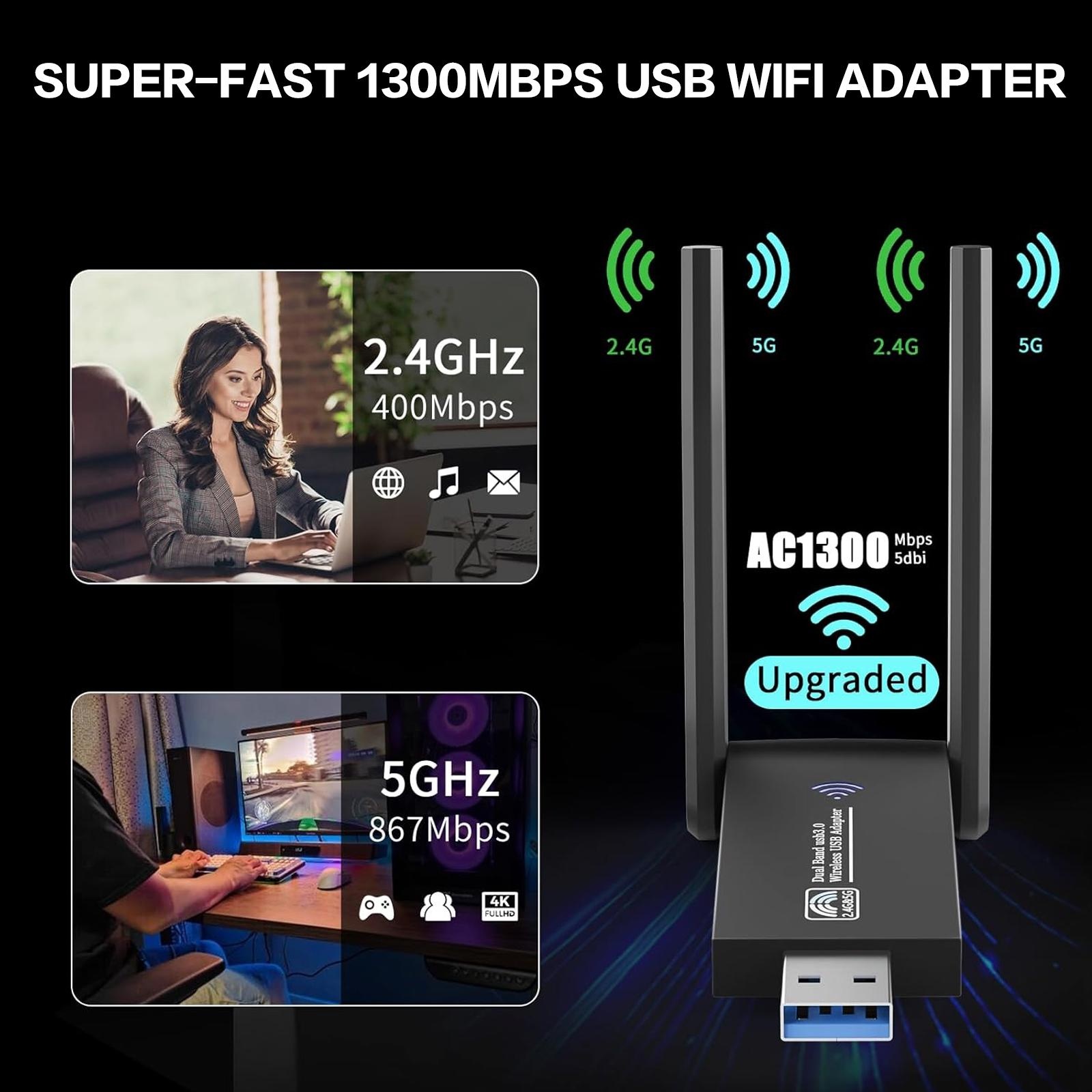 อะแดปเตอร์ USB WiFi ความเร็ว 1 - Antenna 2.4Ghz บทวิจารณ์และราคา