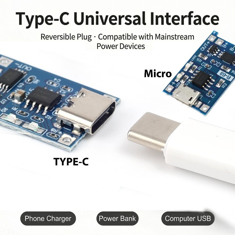 5V 3A ไมโคร/Type-c/มินิ 18650  - Tp4056 Module บทวิจารณ์และราคา