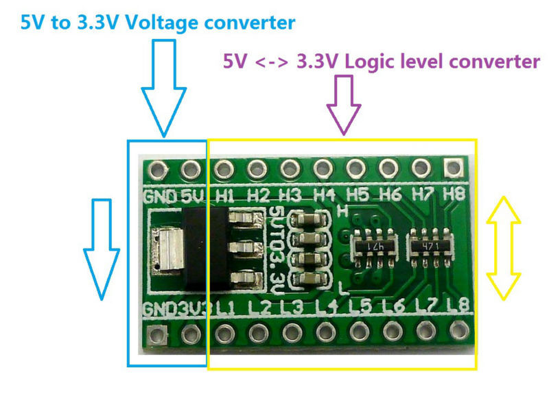 5 ชิ้น โมดูลแปลงระดับลอจิก IIC - Ams1117 Module บทวิจารณ์และราคา