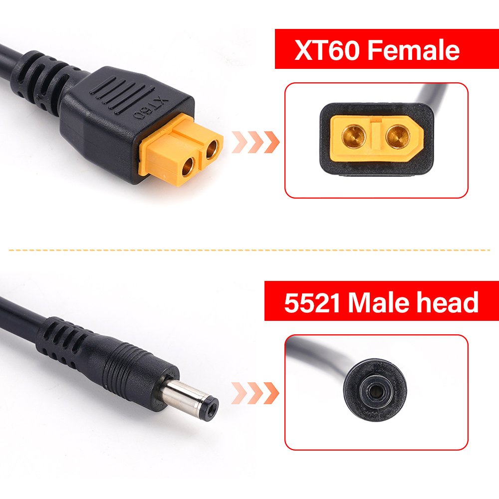 XT60 หญิงเชื่อมต่อ DC5521 ชายอ - Ipex Connector บทวิจารณ์และราคา