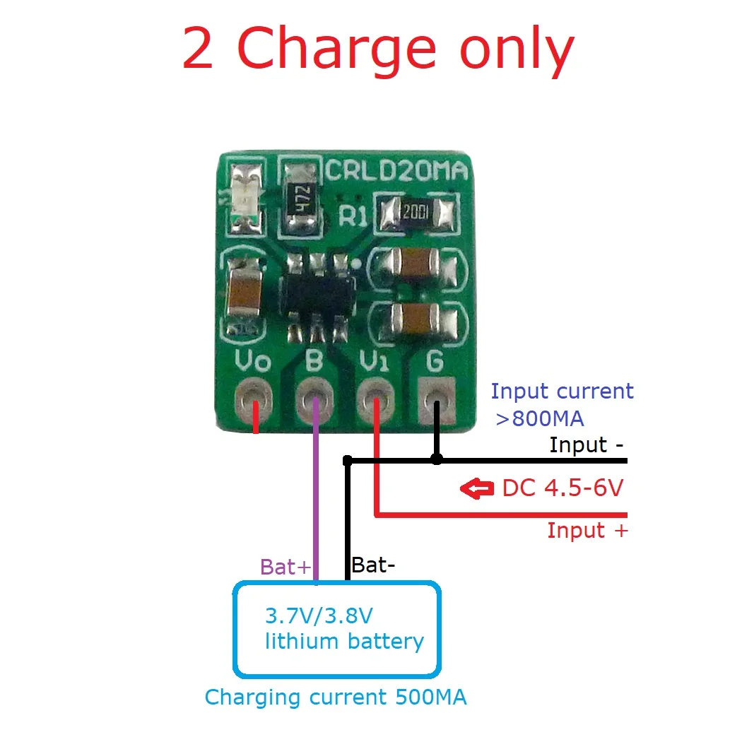 5X CRLD20MA มินิ 2 อิน 1 3.7V  - Li Ion Charger Module บทวิจารณ์และราคา