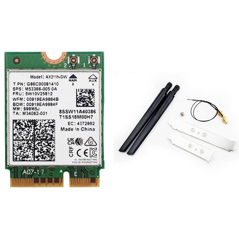 AX211NGW+เสาอากาศคู่ไวไฟ 6E M. - Antenna 2.4Ghz บทวิจารณ์และราคา