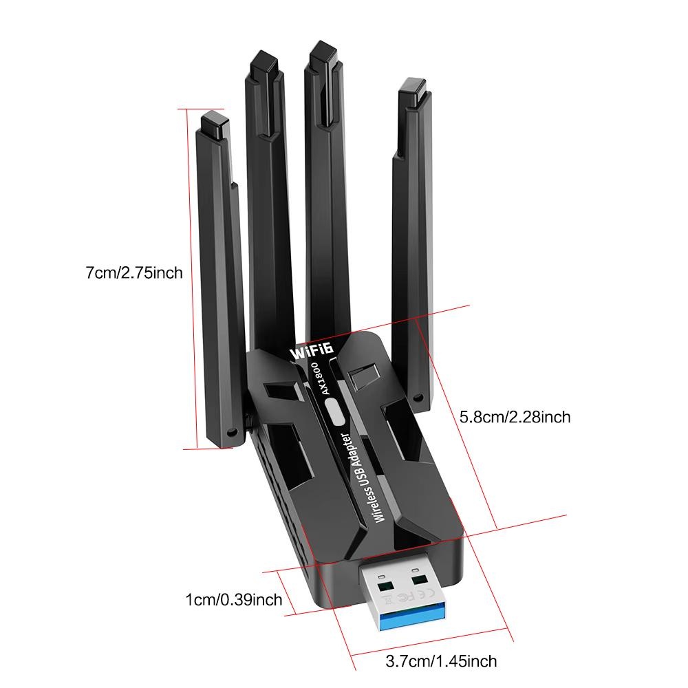 อะแดปเตอร์ USB WiFi 6 1800Mbps - Antenna 2.4Ghz บทวิจารณ์และราคา